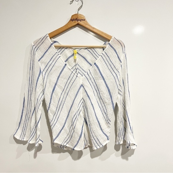 Free People Gauzy Stripe Top - Picture 1 of 9